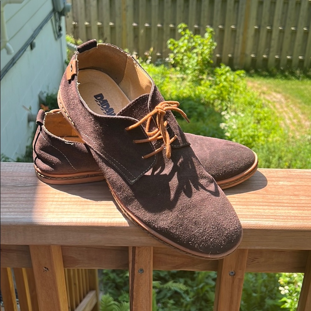 DADAWEN mens classic suede shoes